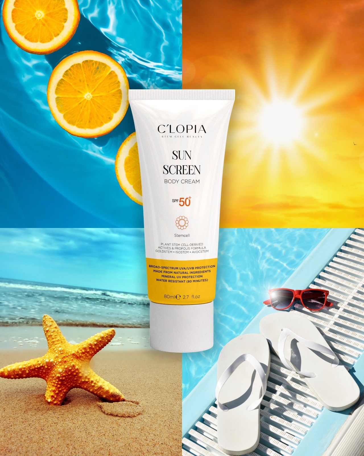 Bitkisel Kök Hücre Vücut Güneş Kremi SPF 50+
