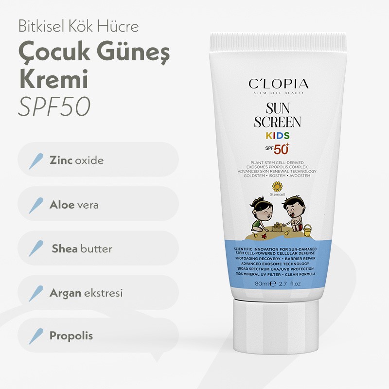 Bitkisel Kök Hücre Çocuk Güneş Kremi SPF 50+ 
