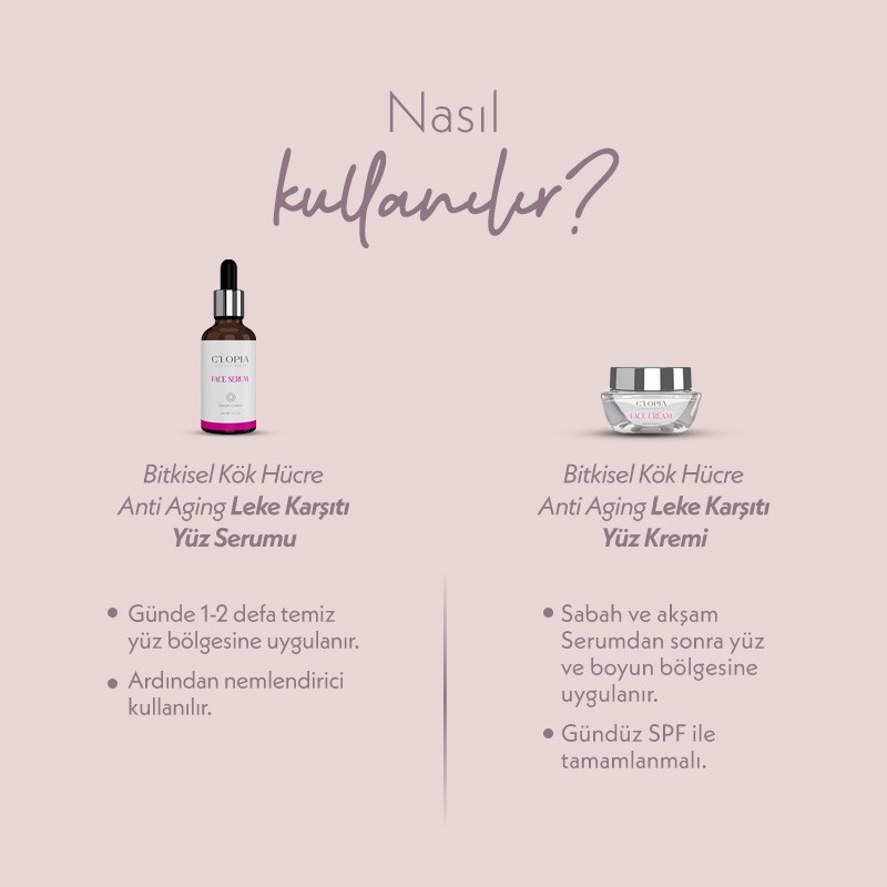 Yenileyici Cilt Bakım İkilisi | Leke Karşıtı Anti-aging Bitkisel Kök Hücre Bakımı
