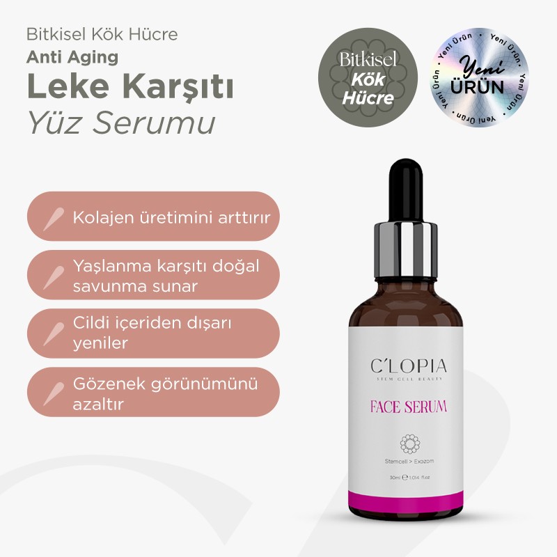 Bitkisel Kök Hücre Anti Aging Leke Karşıtı Yüz Serumu