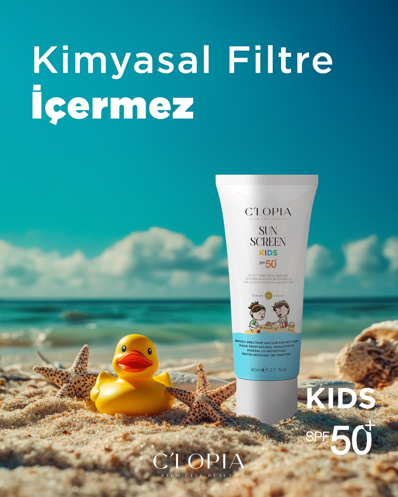 Bitkisel Kök Hücre Çocuk Güneş Kremi SPF 50+ 