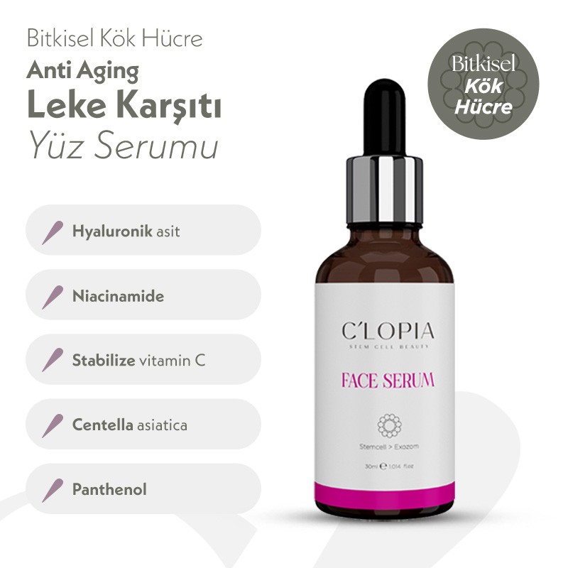 Bitkisel Kök Hücre Anti Aging Leke Karşıtı Yüz Serumu