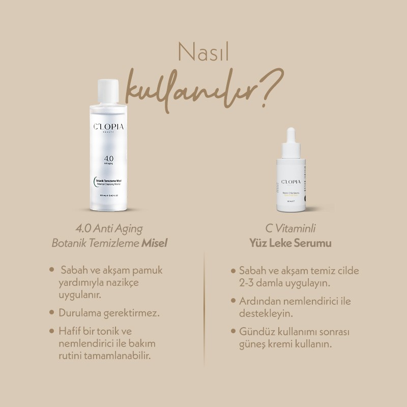 Canlandırıcı Bakım İkilisi | C Vitamini Serumu ve Anti-aging Botanik Onarıcı Misel