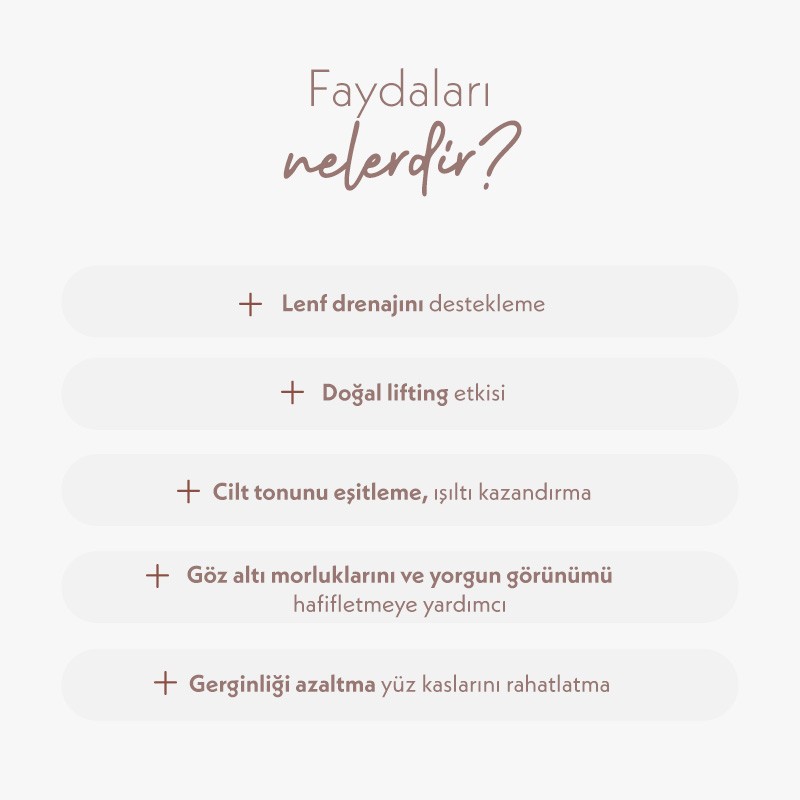 Gua Sha Yüz Masaj Taşı / Pembe Kuvars 