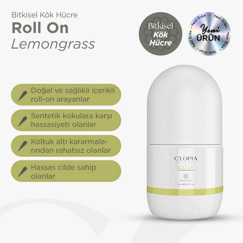 Bitkisel Kök Hücre Roll-on / Lemongrass (limonotu)