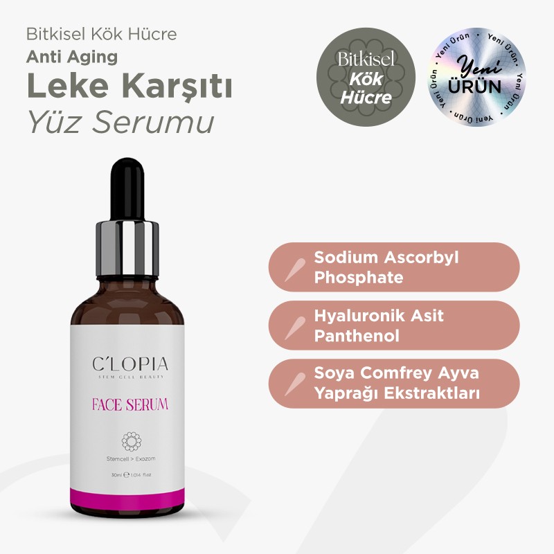Bitkisel Kök Hücre Anti Aging Leke Karşıtı Yüz Serumu