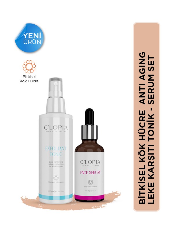 Bitkisel Kök Hücre Antaging Leke Karşıtı Tonik & Serum Set