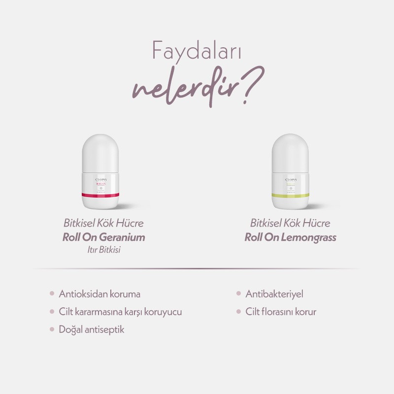 Doğal Ferahlık Roll-on İkilisi | Bitkisel Kök Hücre Bakımı