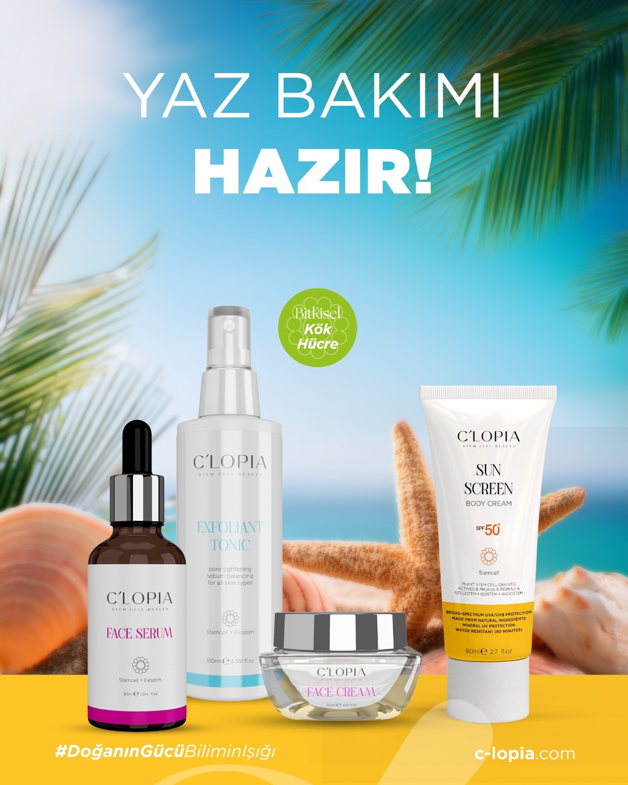 4’li Koruma & Canlanma Seti | Anti-aging Leke Karşıtı Bitkisel Kök Hücre Bakımı