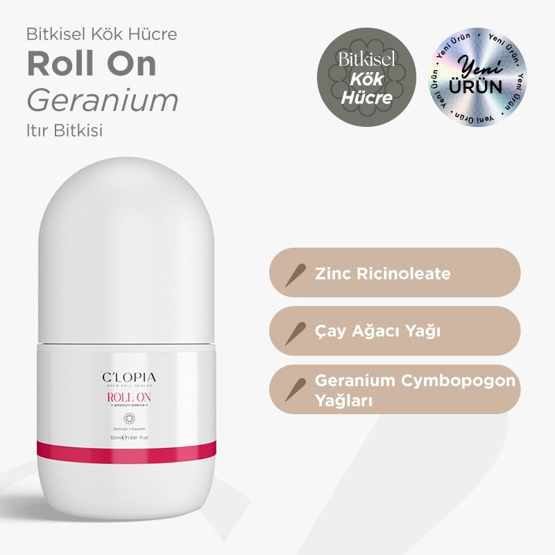 Bitkisel Kök Hücre Roll-on / Geranium (ıtır bitkisi)