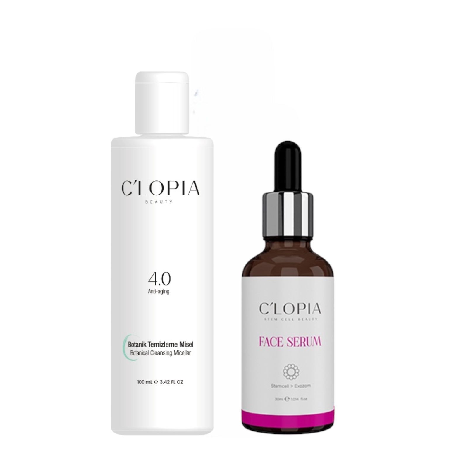 Bitkisel Kök Hücre Anti Aging Leke Karşıtı Yüz Serumu & Antiaging Botanik Temizleme Misel