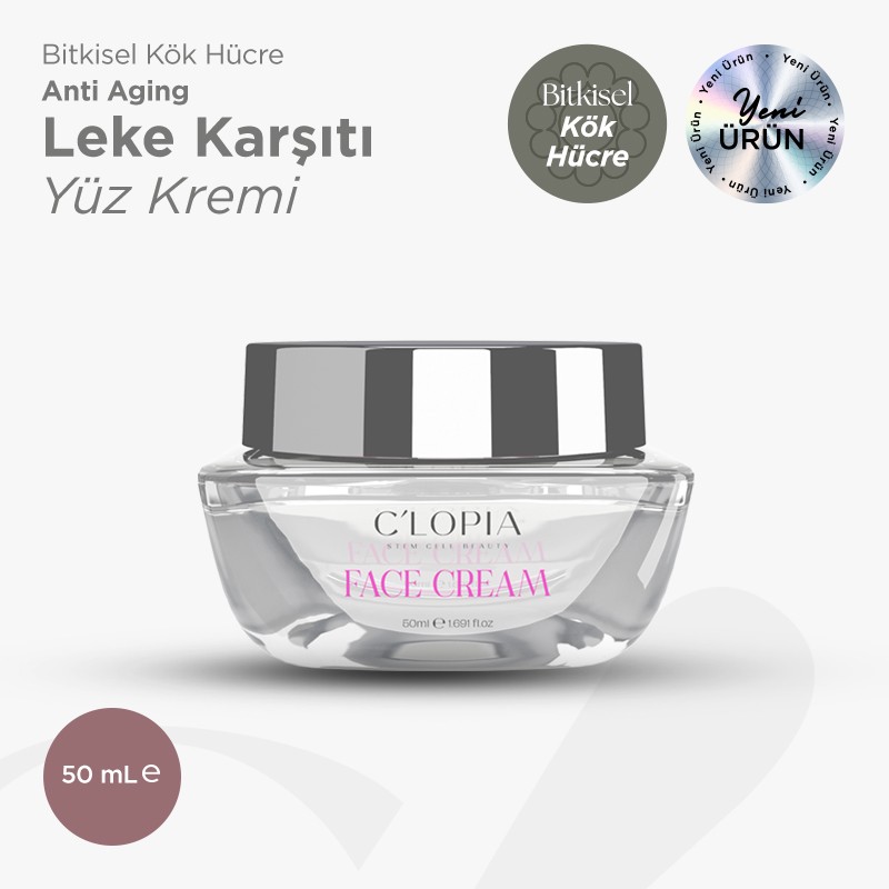 Bitkisel Kök Hücre Anti Aging Leke Karşıtı Yüz Kremi