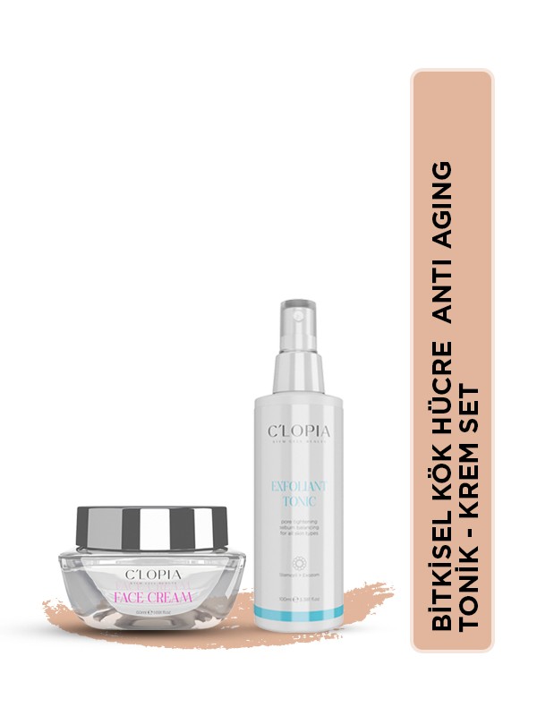 Bitkisel Kök Hücre Antiaging Leke Tarşıtı Tonik & Krem Set