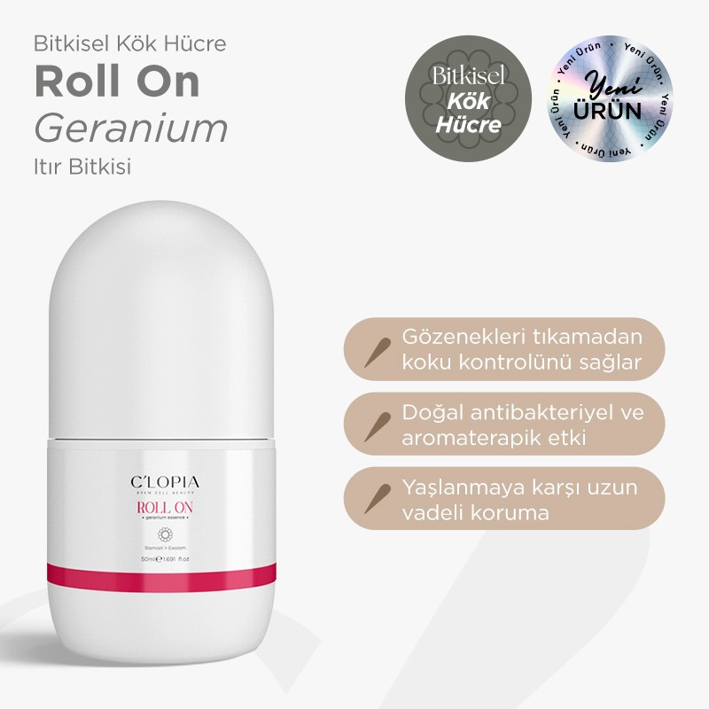 Bitkisel Kök Hücre Roll-on / Geranium (ıtır bitkisi)