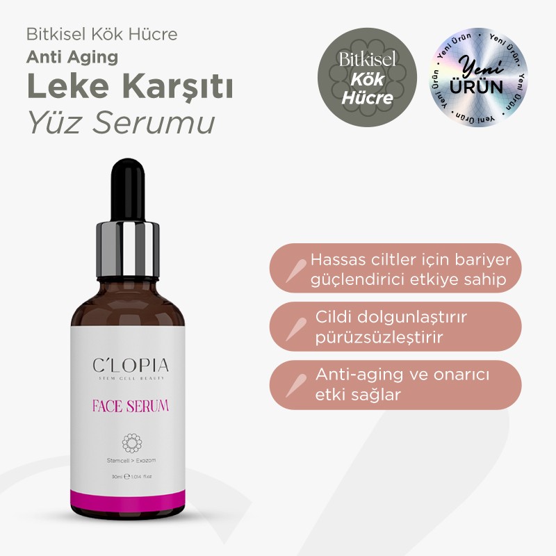 Bitkisel Kök Hücre Anti Aging Leke Karşıtı Yüz Serumu
