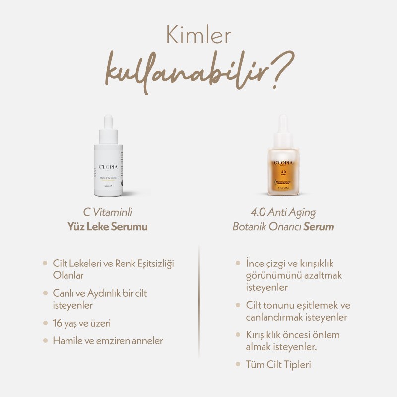 Aydınlatıcı Serum İkilisi | C Vitamini ve Anti-aging Botanik Onarıcı Serum