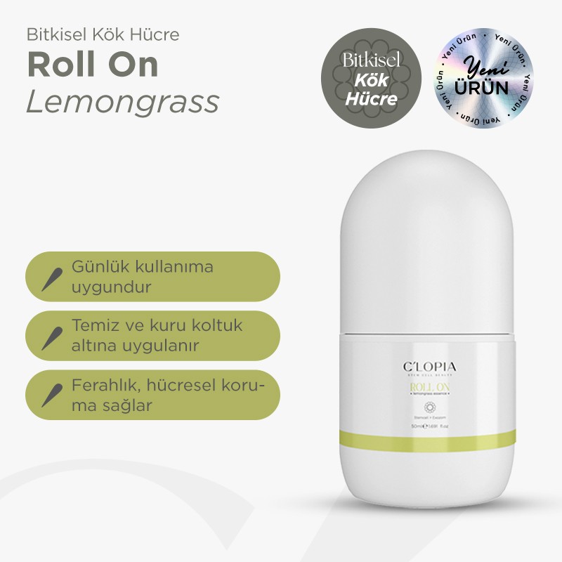 Bitkisel Kök Hücre Roll-on / Lemongrass (limonotu)