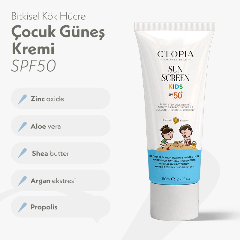 Bitkisel Kök Hücre Çocuk Güneş Kremi SPF 50+ 