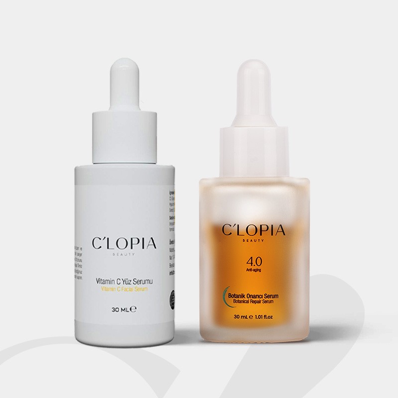 Aydınlatıcı Serum İkilisi | C Vitamini ve Anti-aging Botanik Onarıcı Serum