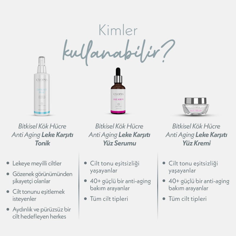 3’lü Koruma & Canlanma Seti | Anti-aging Leke Karşıtı Bitkisel Kök Hücre Bakımı