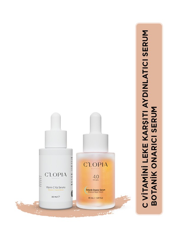 C Vitamini Leke Karşıtı Aydınlatıcı Serum & Botanik Onarıcı Serum