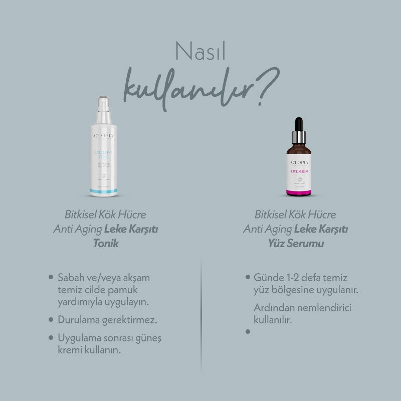 Arınmış ve Dengelenmiş Cilt Seti | Leke Karşıtı Anti-aging Bitkisel Kök Hücre Bakımı
