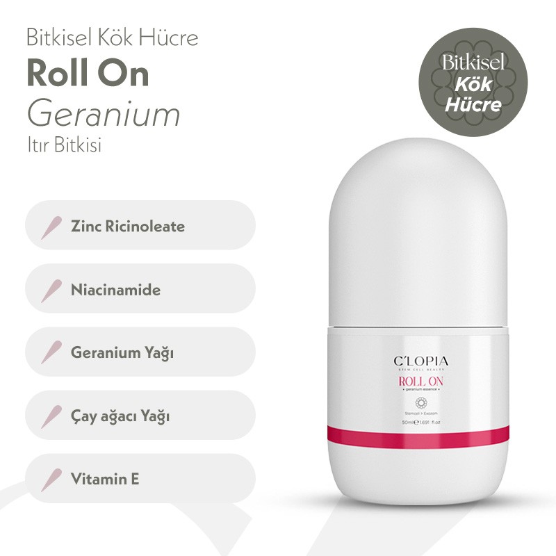 Bitkisel Kök Hücre Roll-on / Geranium (ıtır bitkisi)