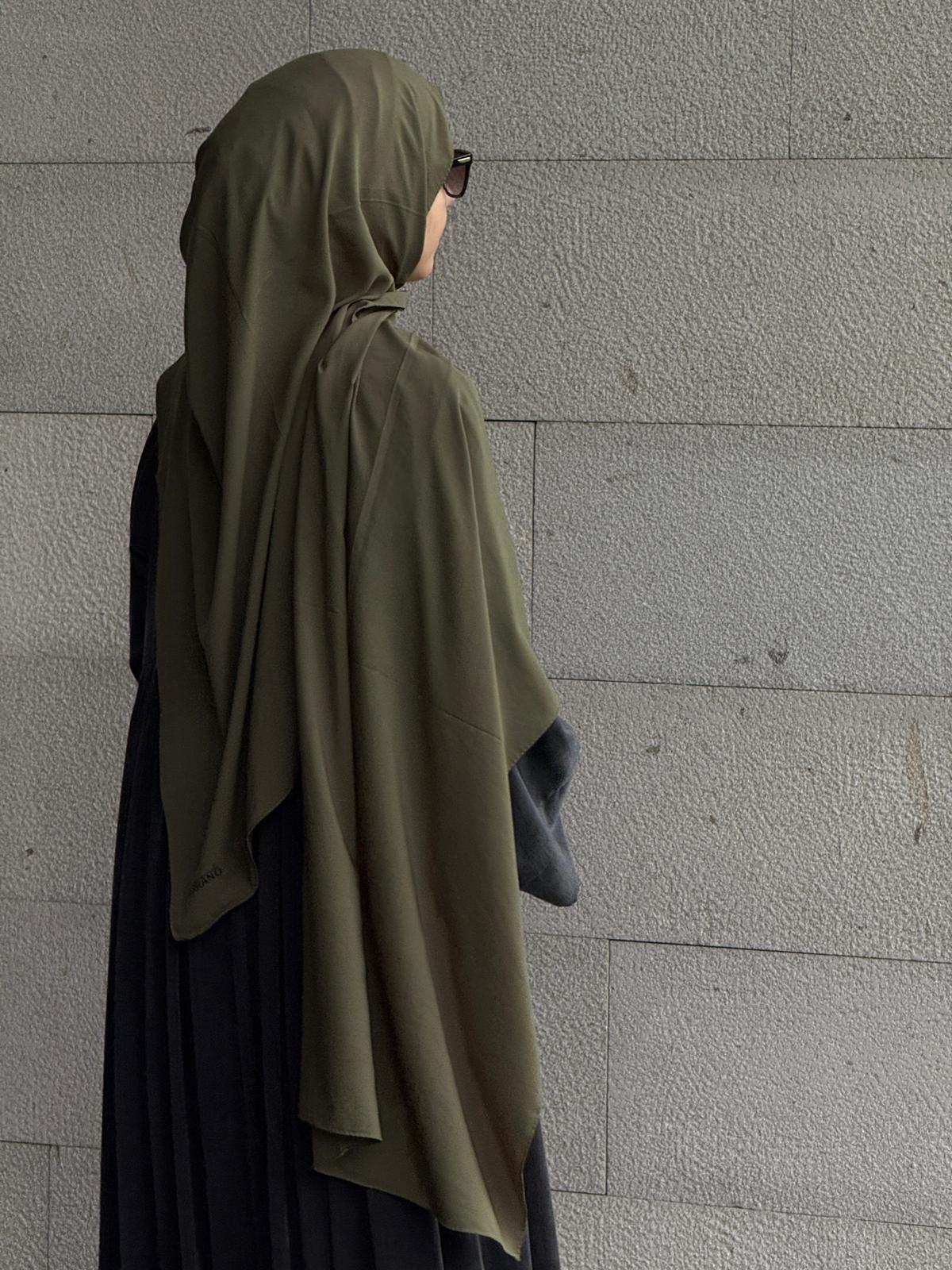 Pamuklu Soft Kraş Şal - Haki