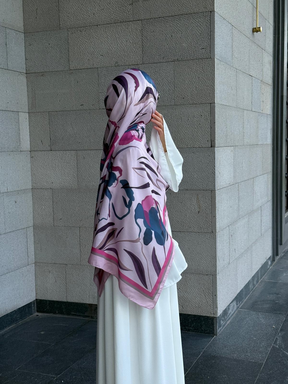 Pamuklu Soft Lotus Desen Şal-Şeker Pembe
