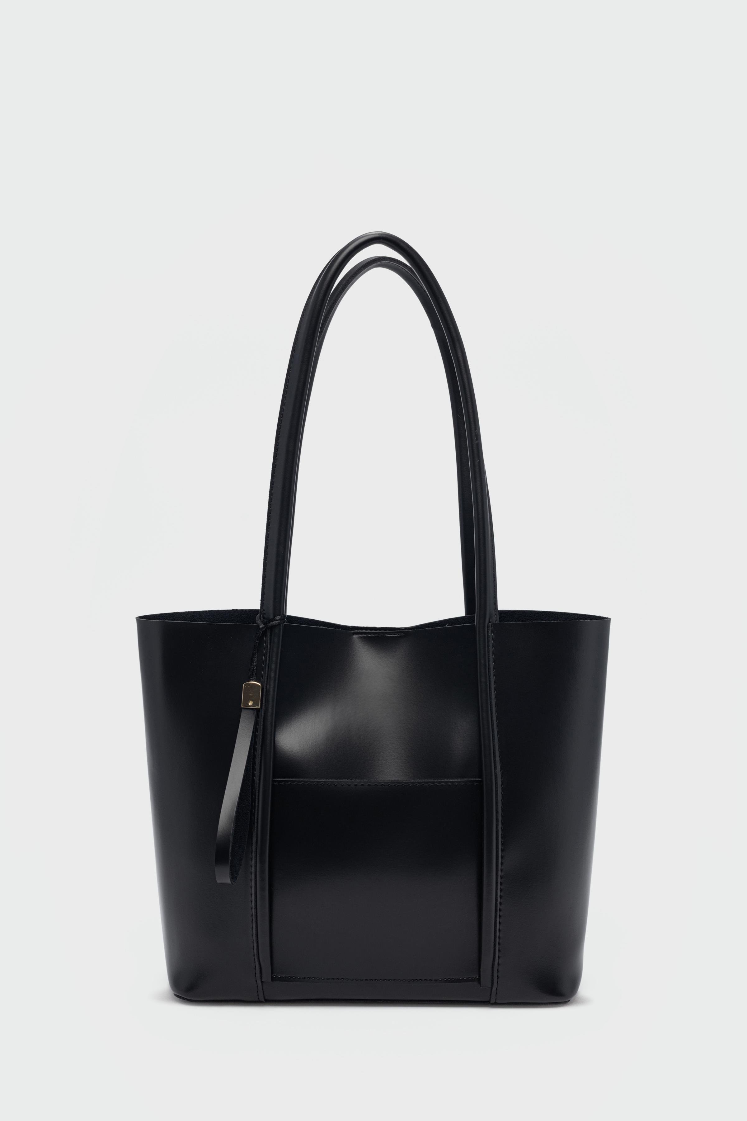 Cüzdan Detaylı Omuz Çantası - Siyah