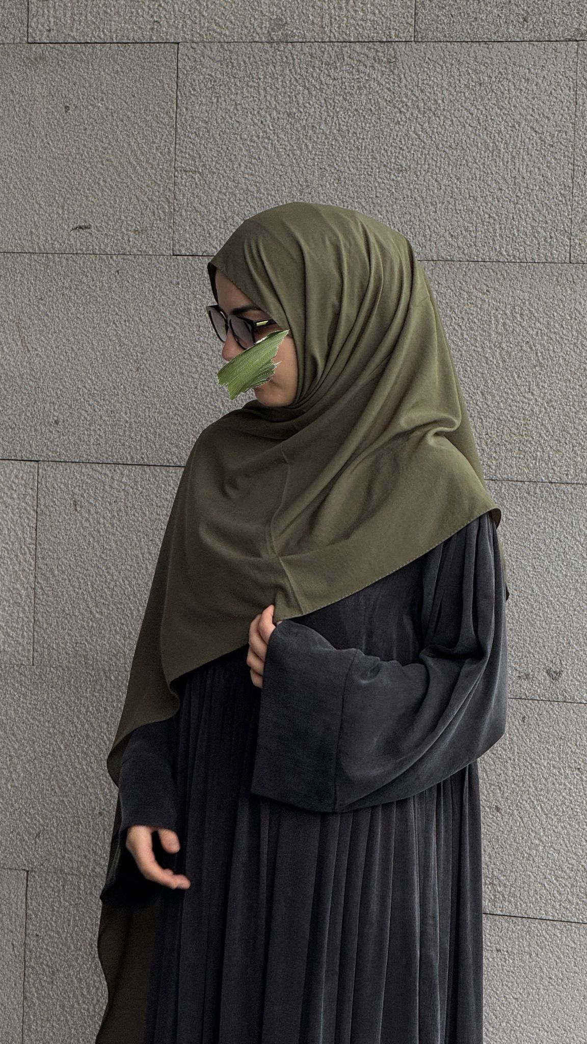 Pamuklu Soft Kraş Şal - Haki
