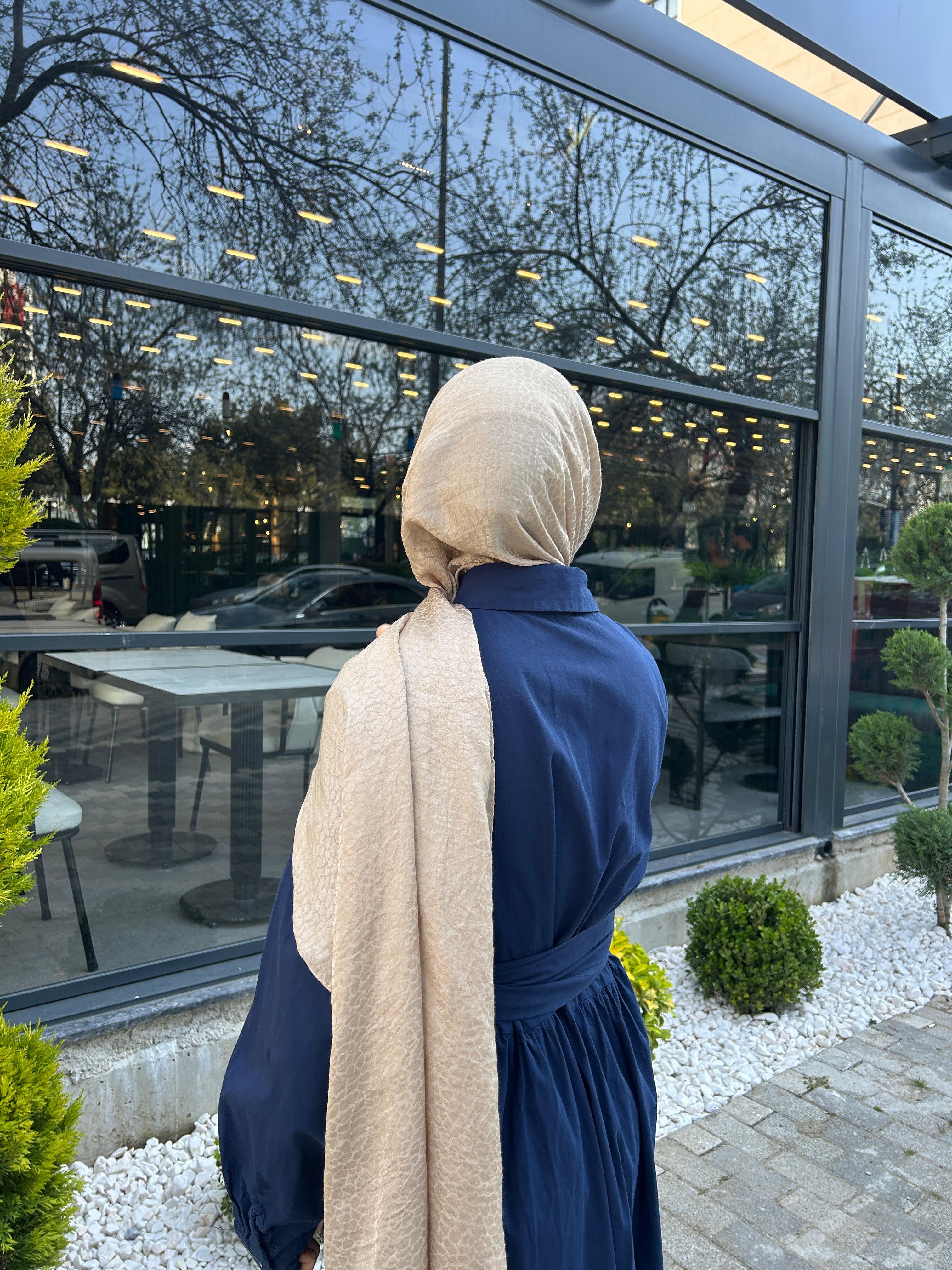 Taş Desen Pamuklu Jakar Şal-Taş