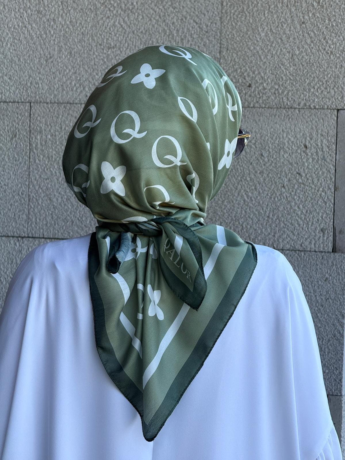 Pamuklu Soft Q Desen Eşarp-Çağla