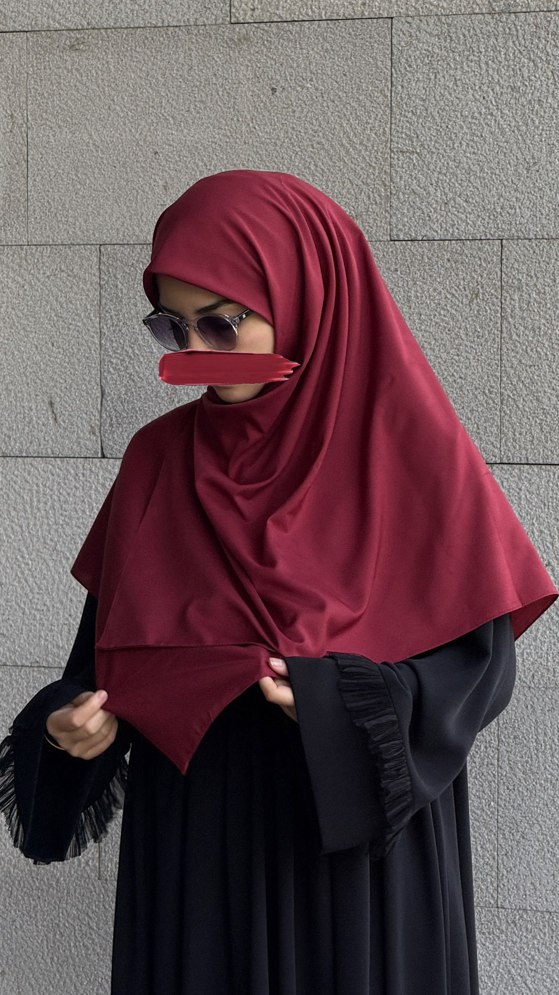 Pamuklu Organik Modal Eşarp-Bordo