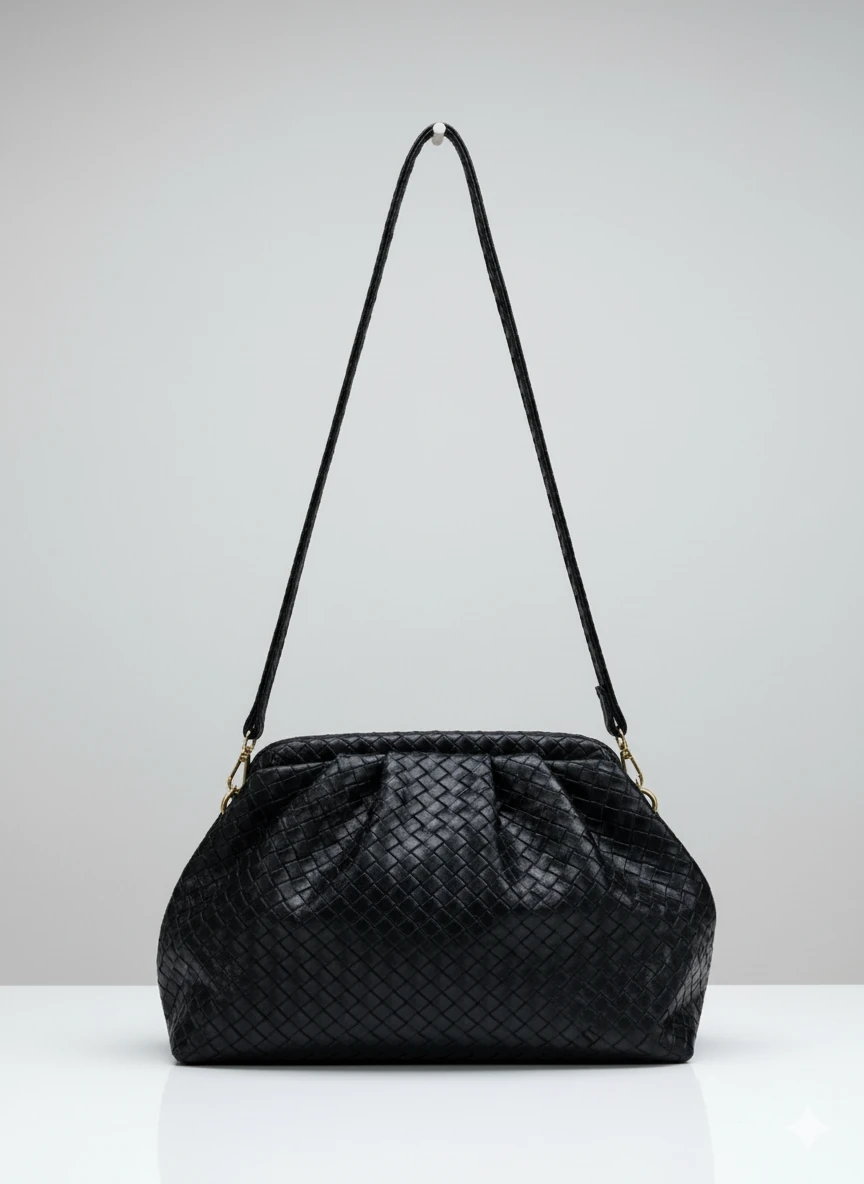 Burslu Büzgülü El ve Omuz Çantası