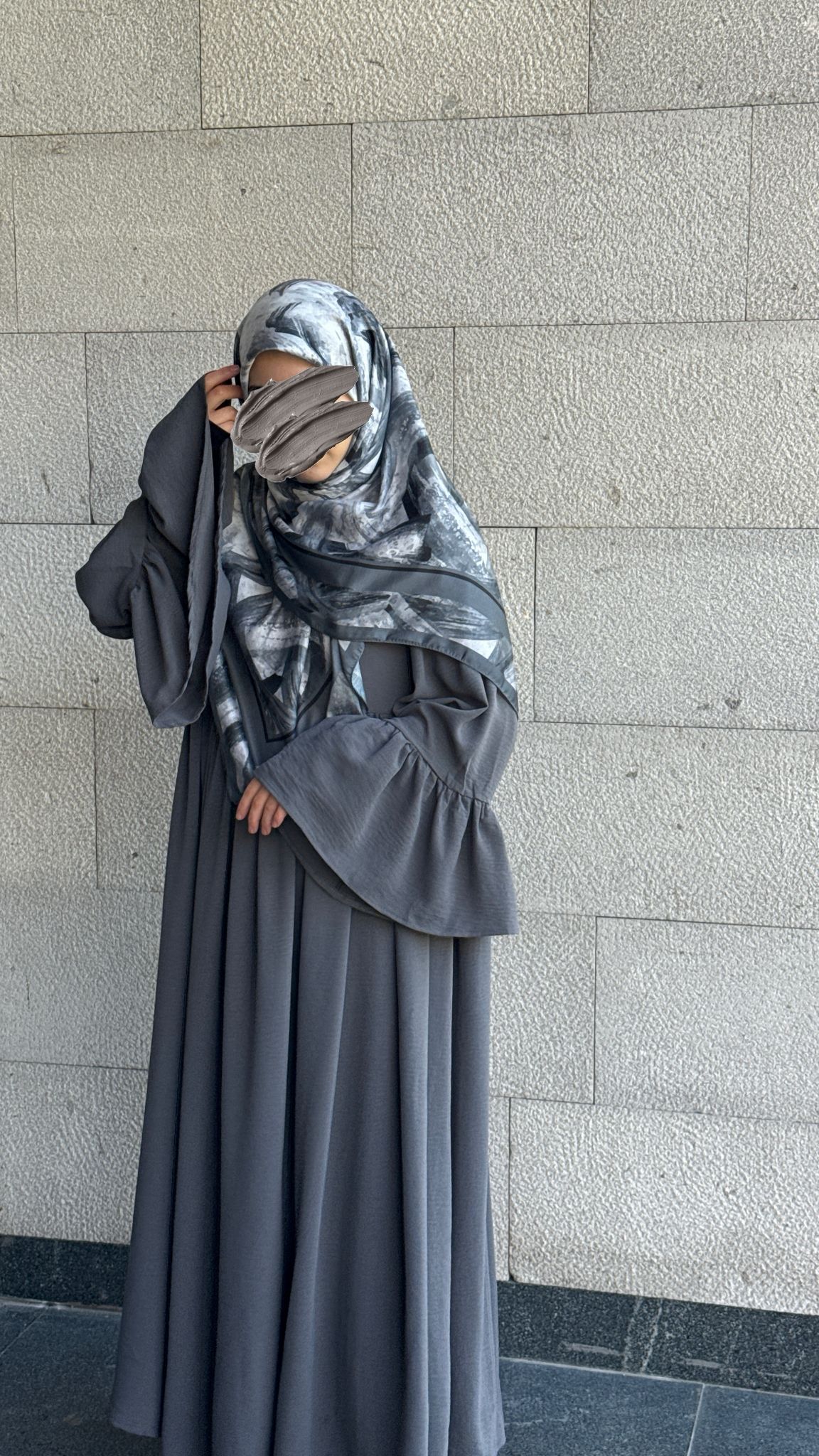 Airobin Geniş Kol Elbise-Antrasit