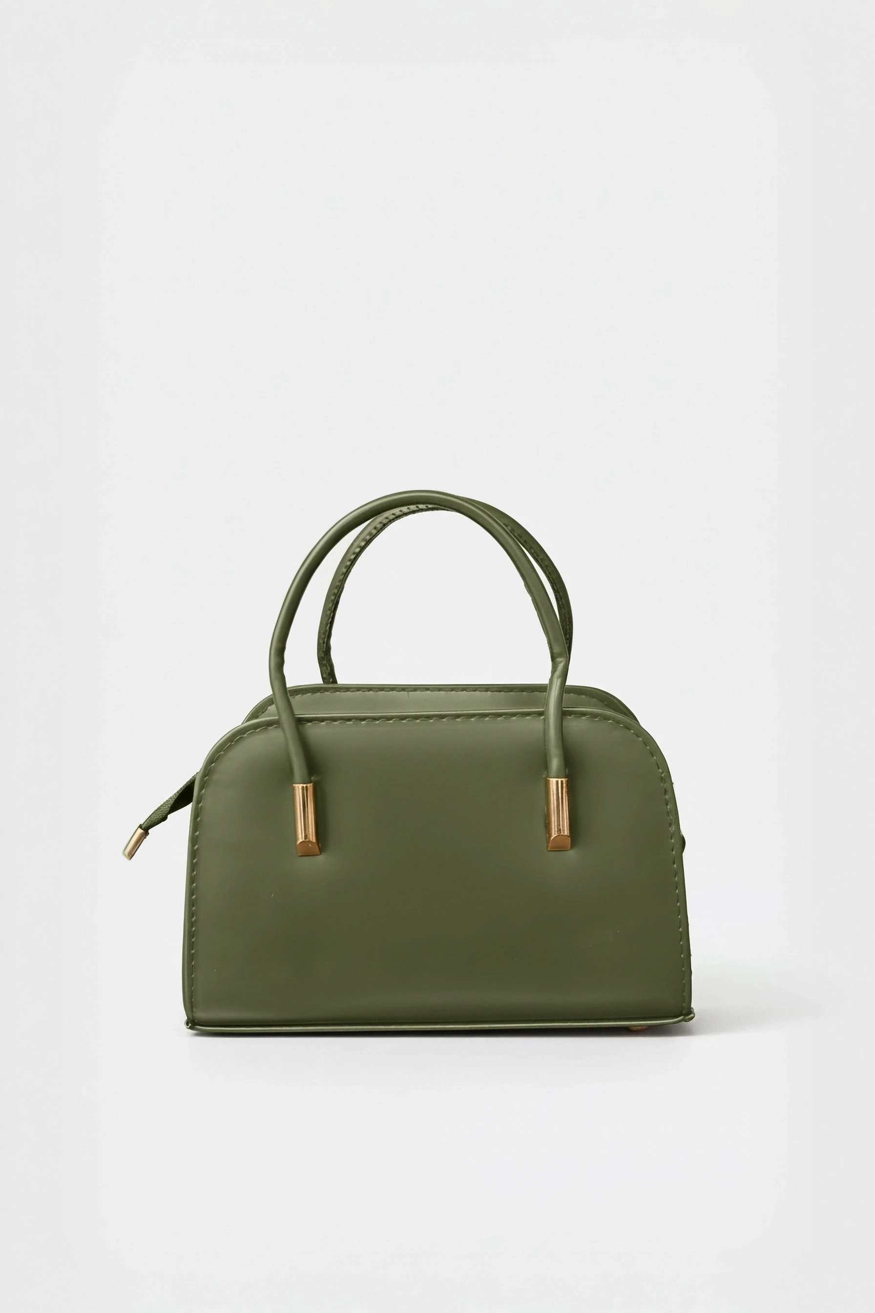 Gold Detaylı El ve Çapraz Çanta - Haki