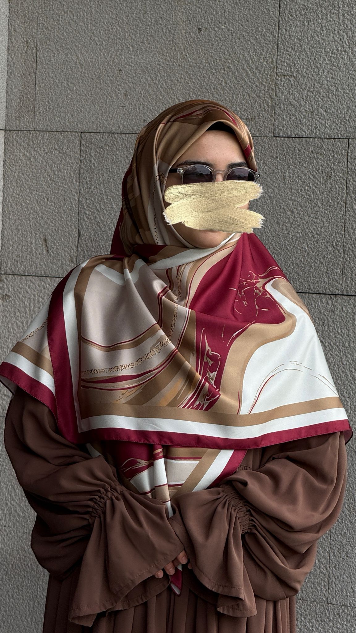 İpeksi Twil Line Eşarp-Bordo