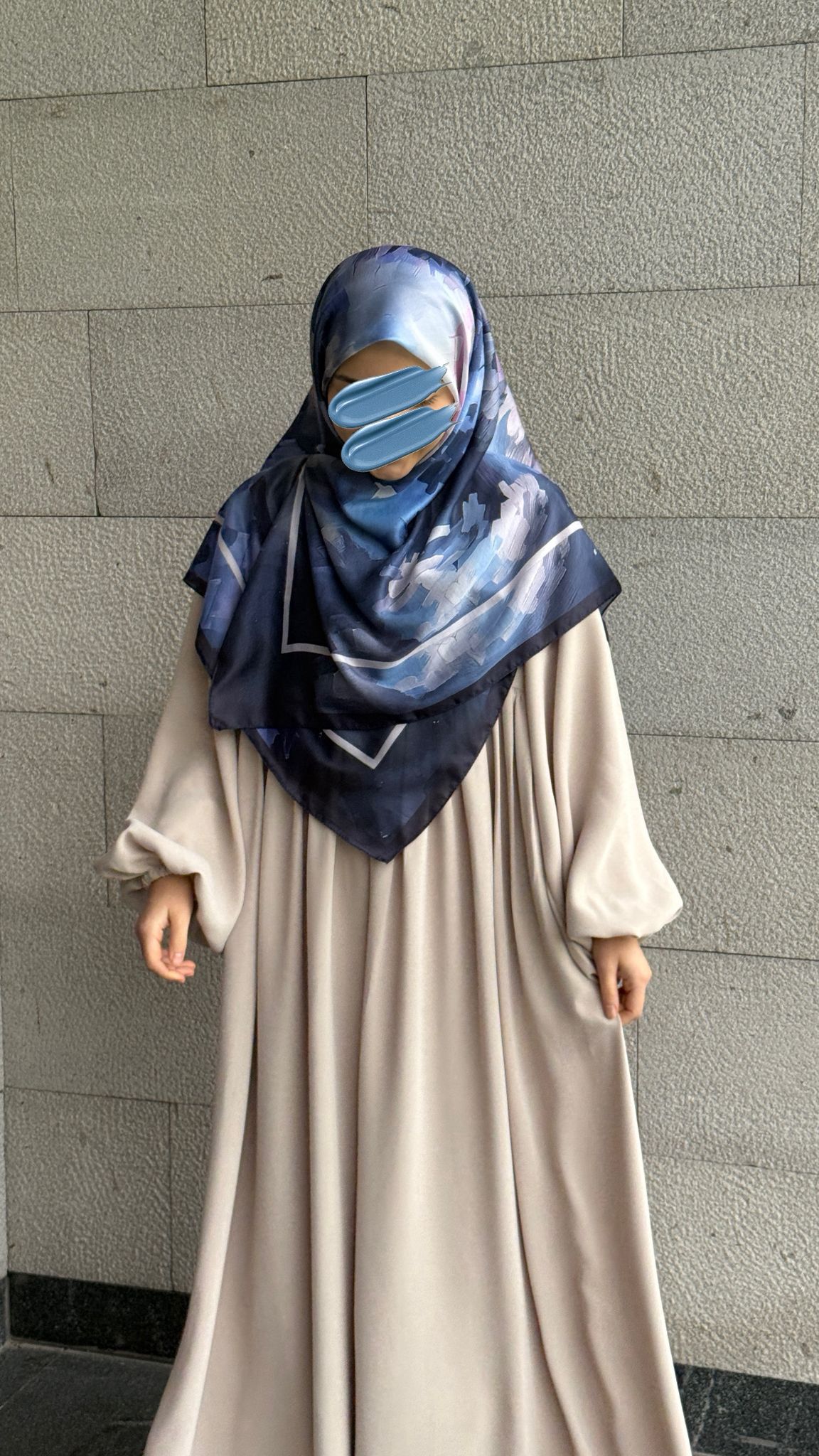 Pamuklu Soft Luna Desen Eşarp-Morcivert