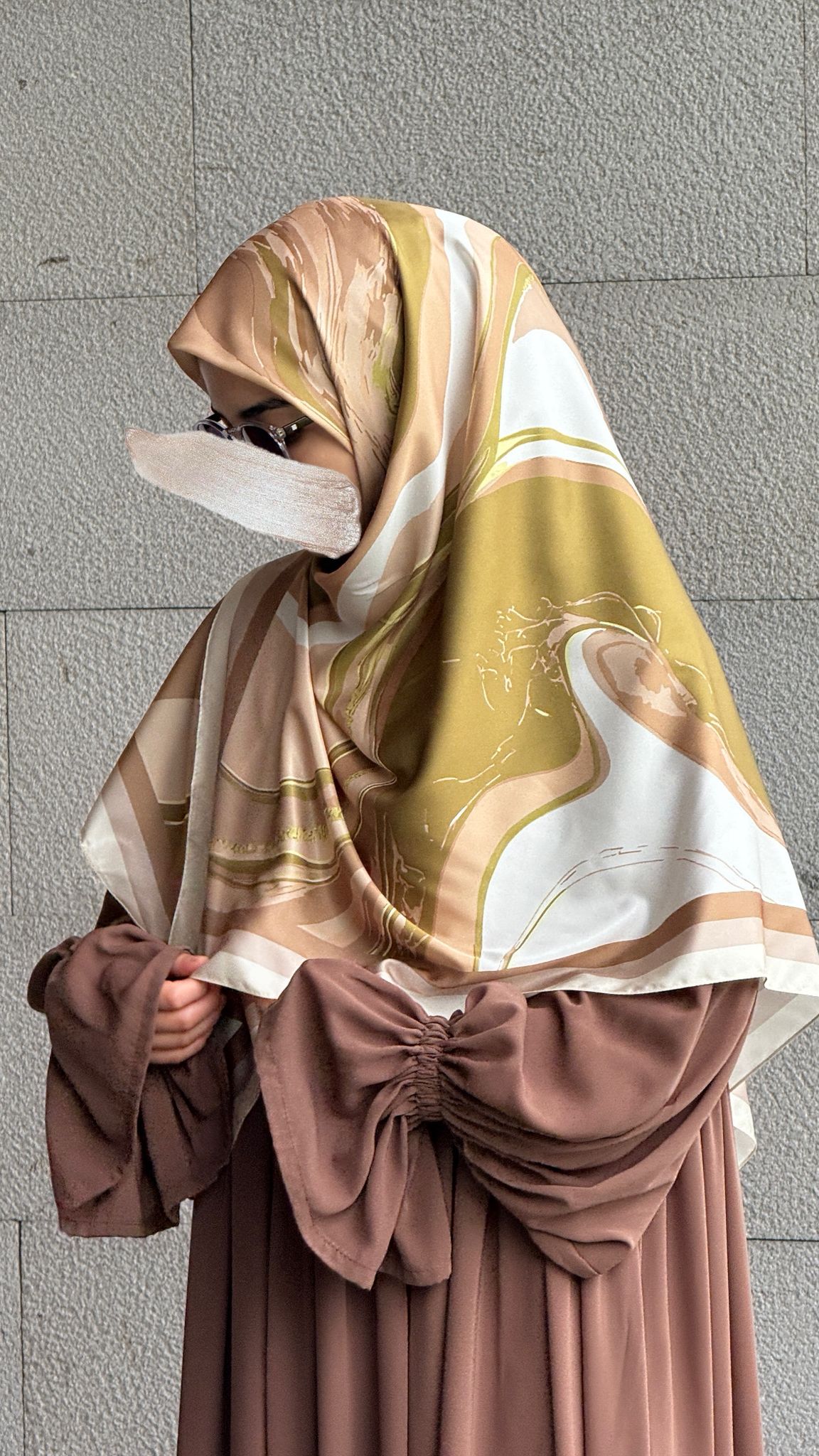 İpeksi Twil Line Eşarp-Haki