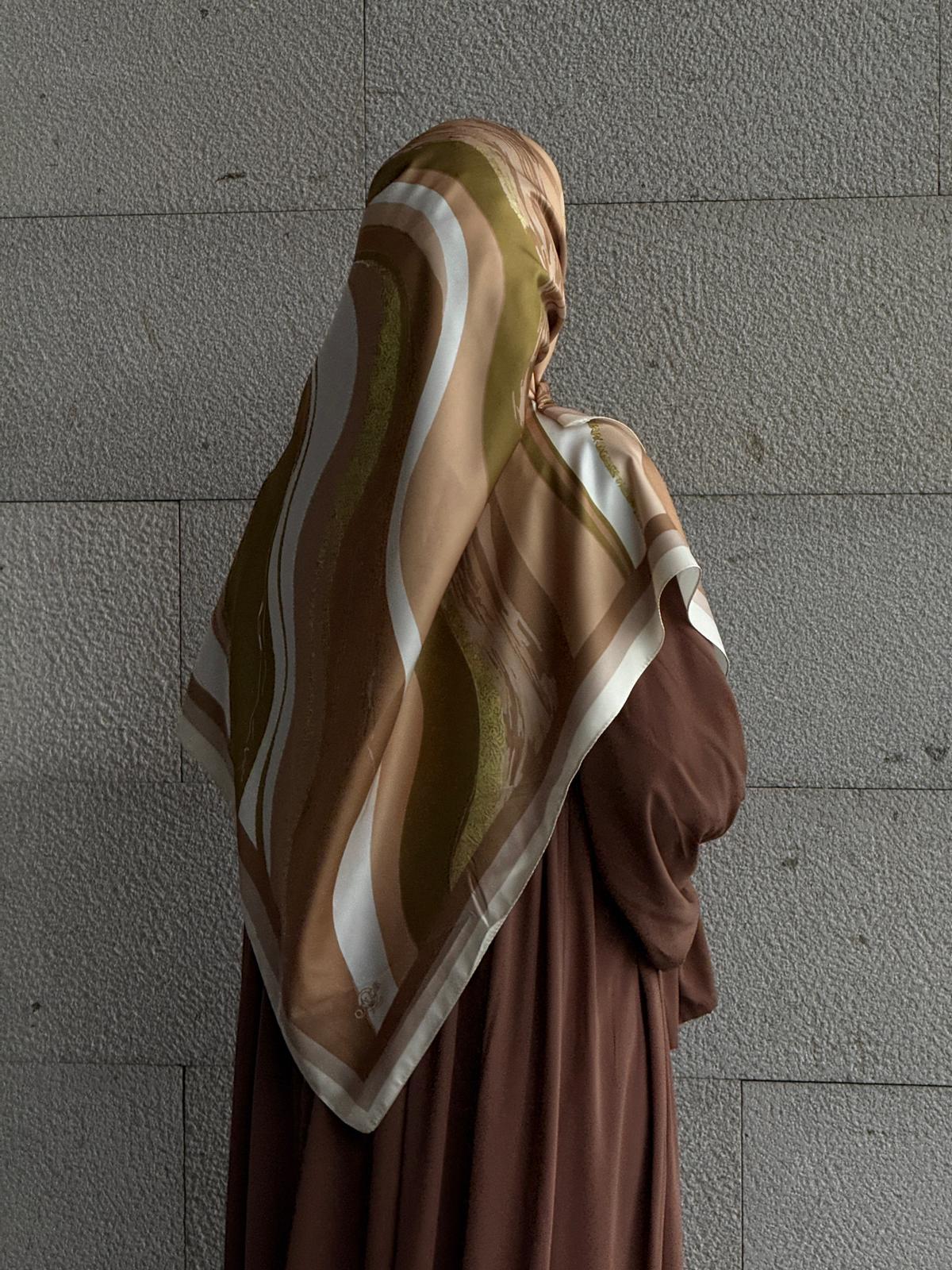 İpeksi Twil Line Eşarp-Haki