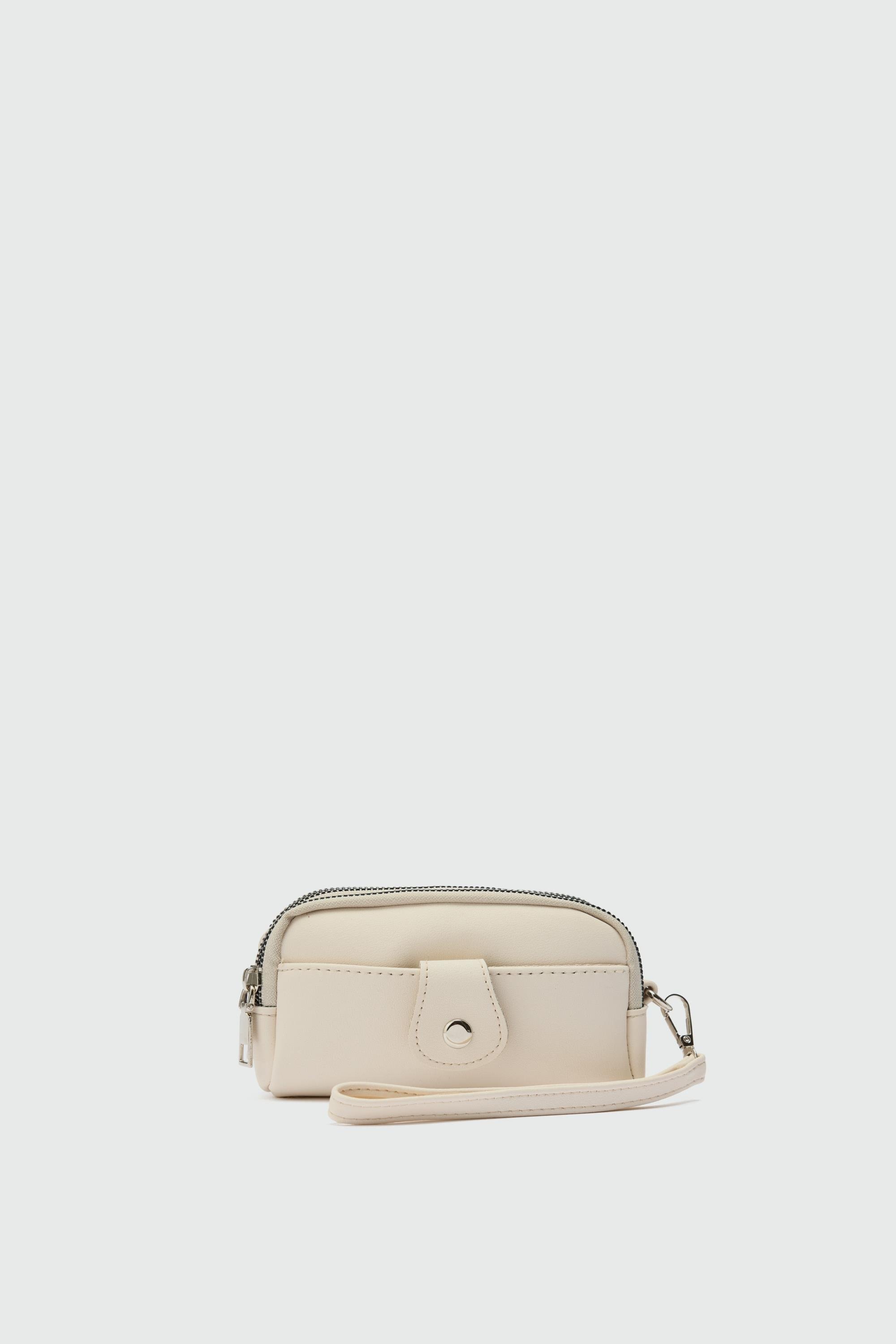 Üç Bölmeli El Cüzdanı - Krem