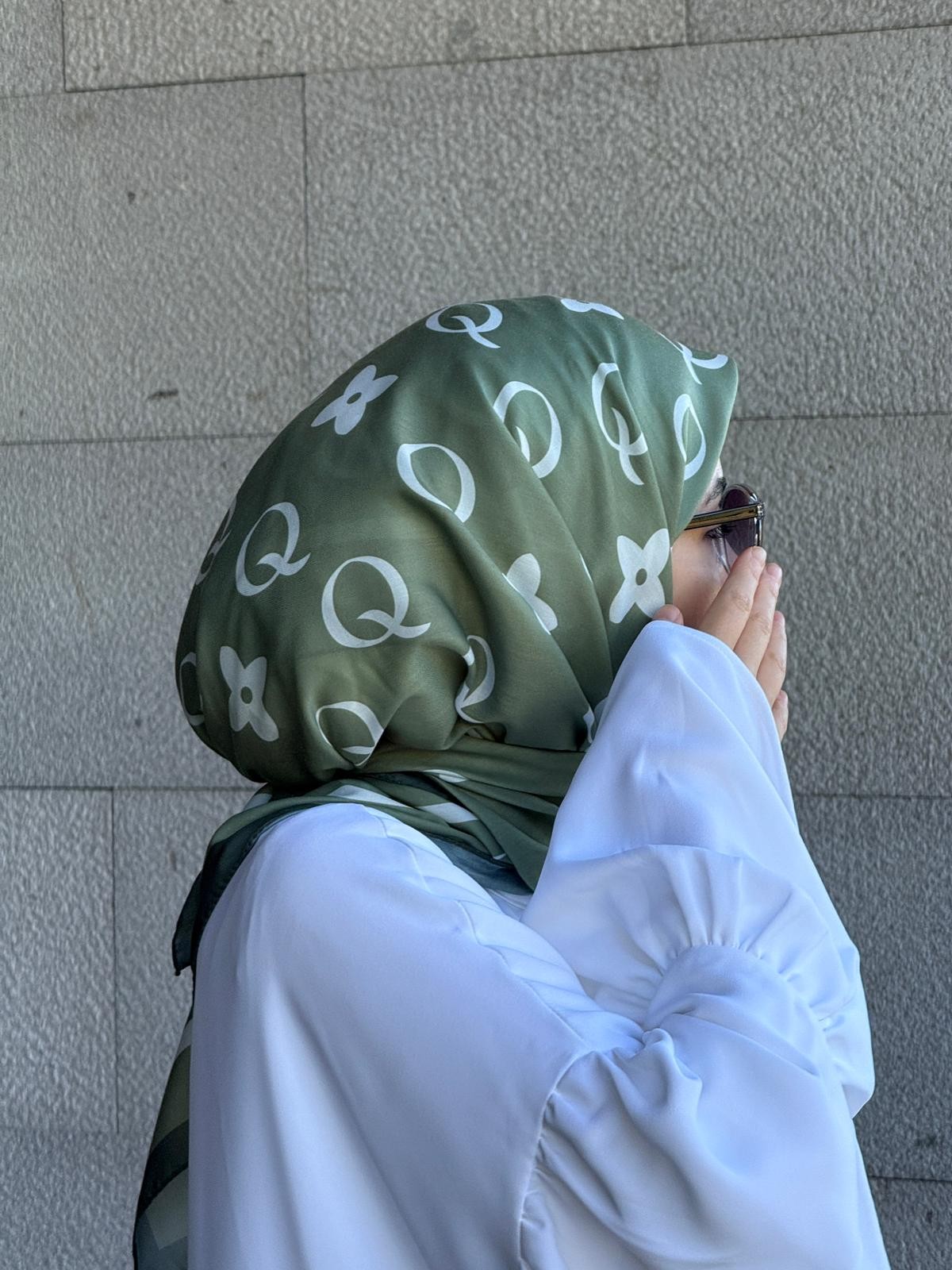 Pamuklu Soft Q Desen Eşarp-Çağla
