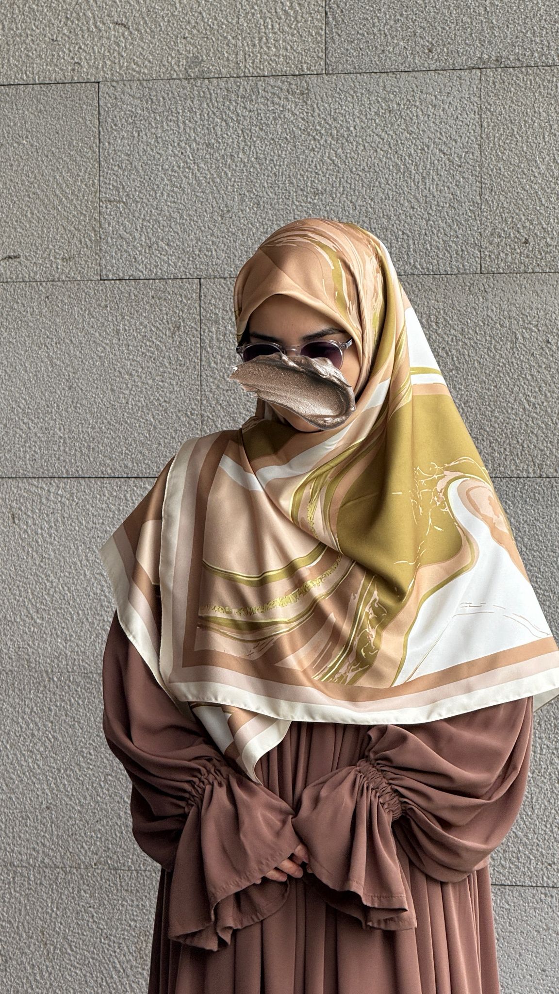 İpeksi Twil Line Eşarp-Haki