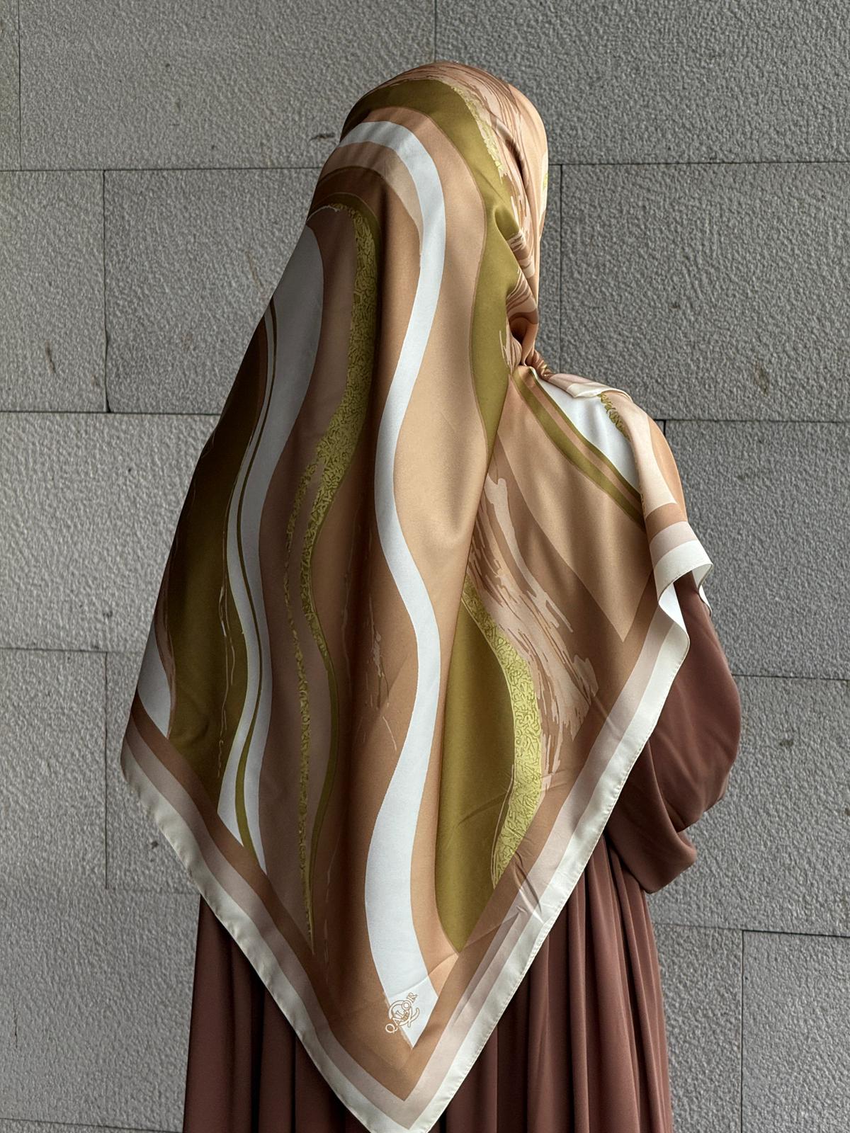 İpeksi Twil Line Eşarp-Haki