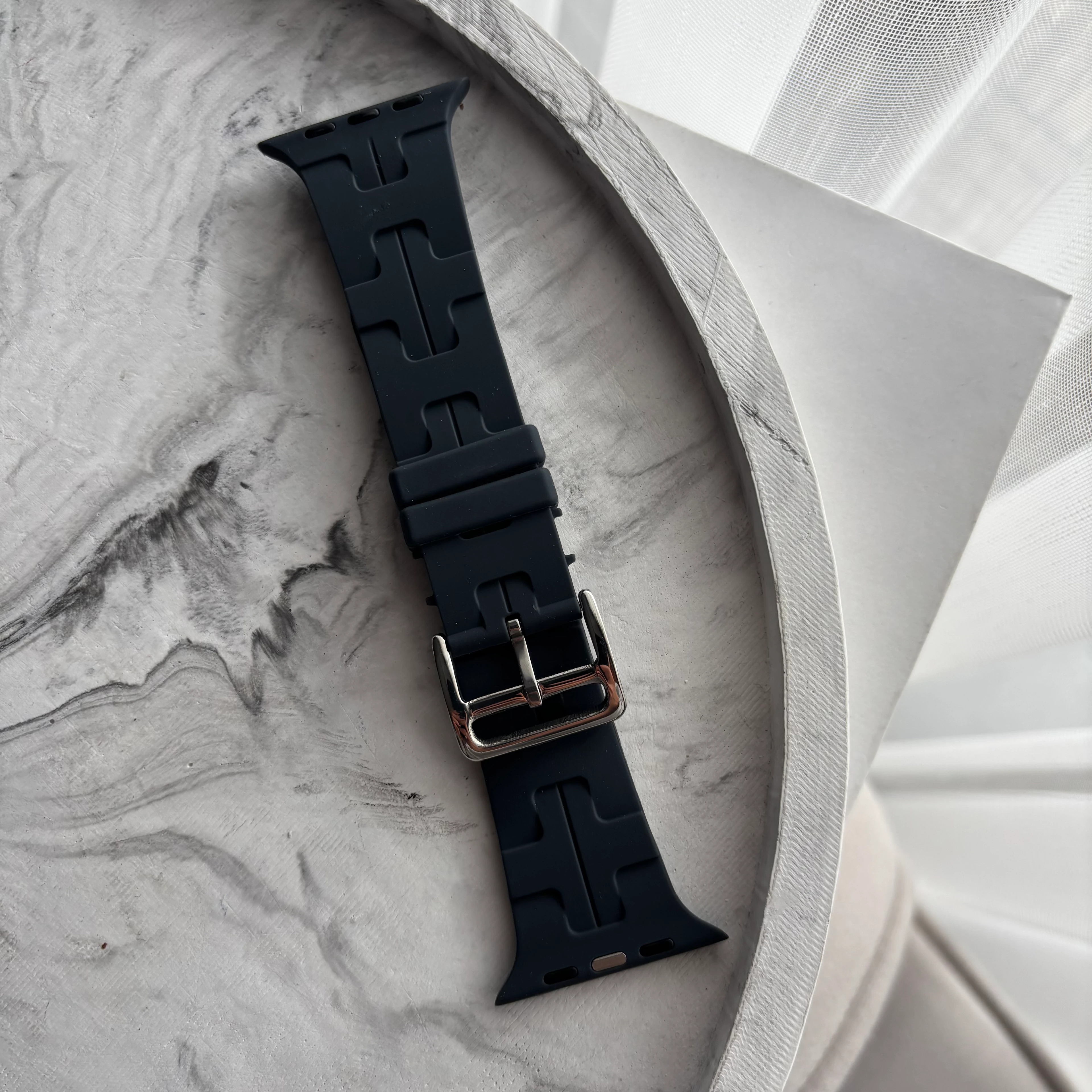 Apple Uyumlu Rug Silikon Kordon - Antrasit Gri