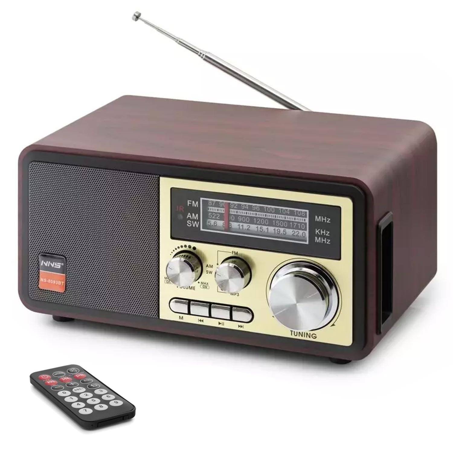 RADYO NOSTALJI SARJLI BT/USB/SD/AUX NNS NS-8093BT