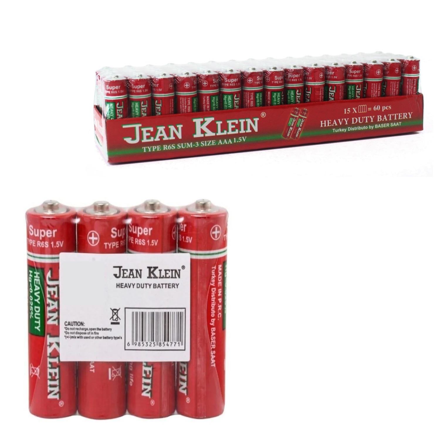 PIL AAA INCE KALEM (60 ADET) JEAN KLEIN R0S3