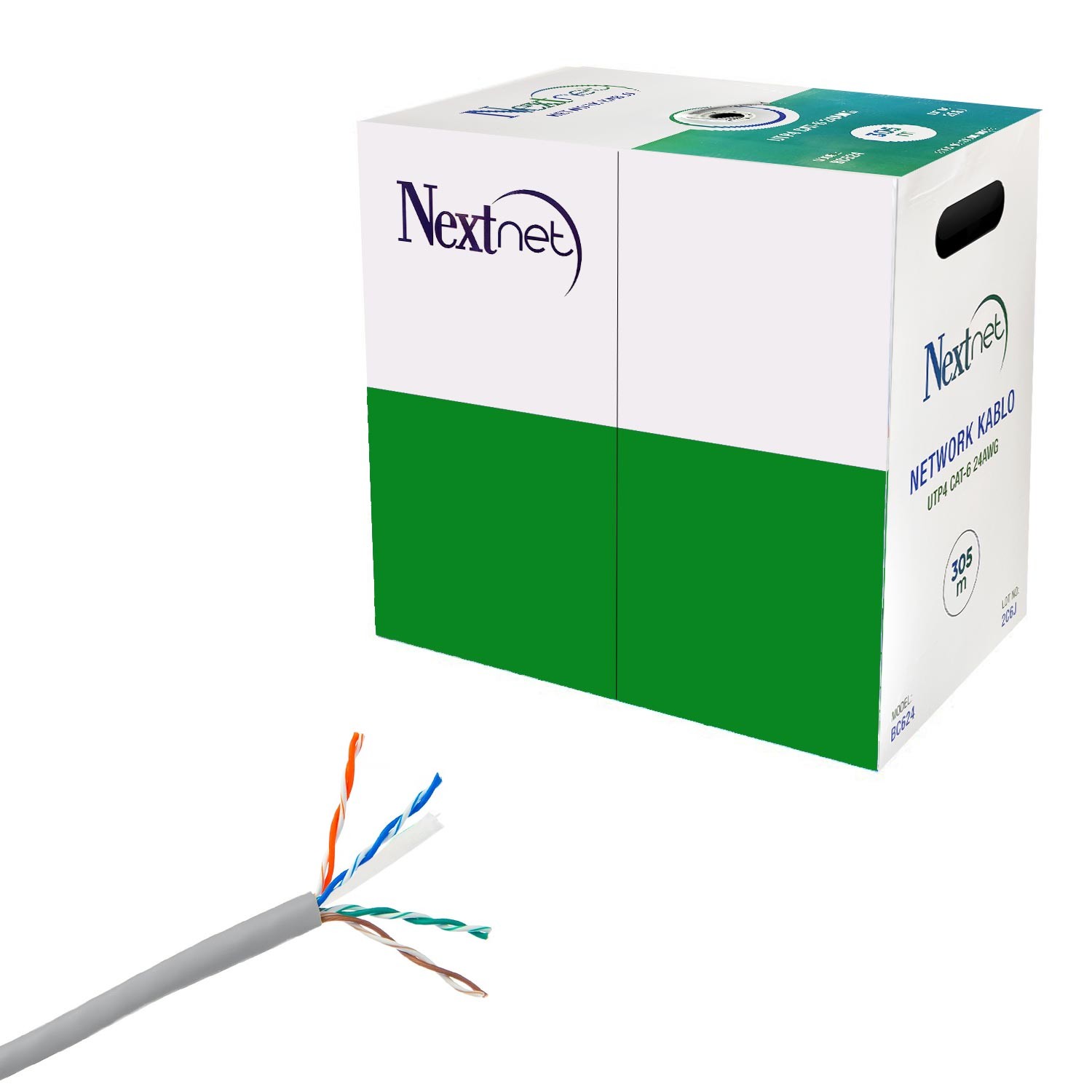 CAT6 KABLO 24AWG 0.57MM 305MT NEXTNET BC-624