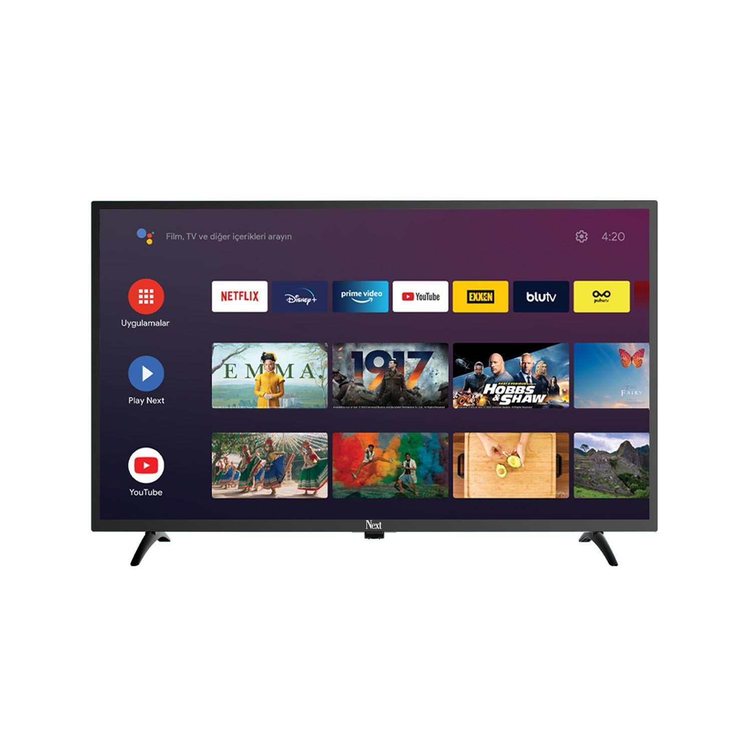 TELEVIZYON LED TV 32" (82CM) GOOGLE ANDROID TV FULL HD UYDULU NEXT YE-32020GG4